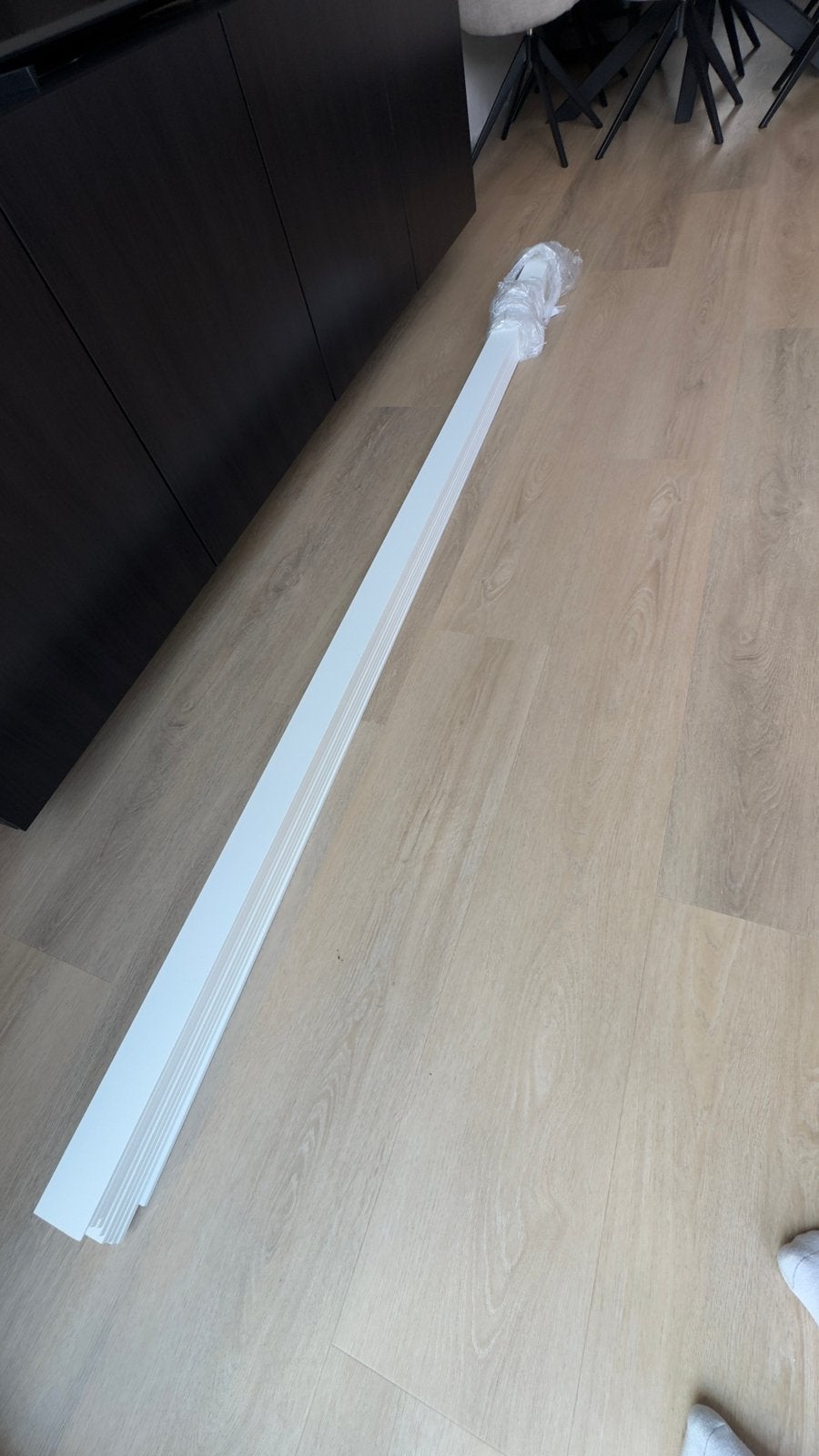 Blokplinten 70x9mm ral 9010 gegrond, Ophalen, Zo goed als nieuw, Mdf, 200 tot 250 cm