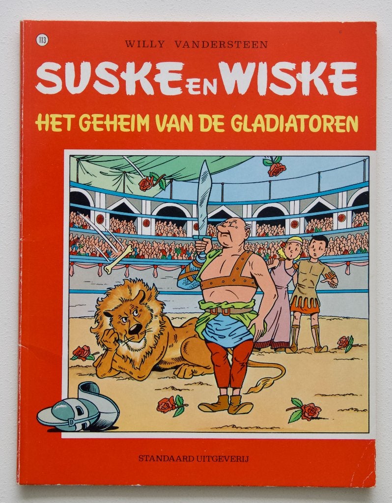Suske en Wiske - 113. Het geheim der gladiatoren (1979), Eén stripboek, Ophalen of Verzenden, Gelezen