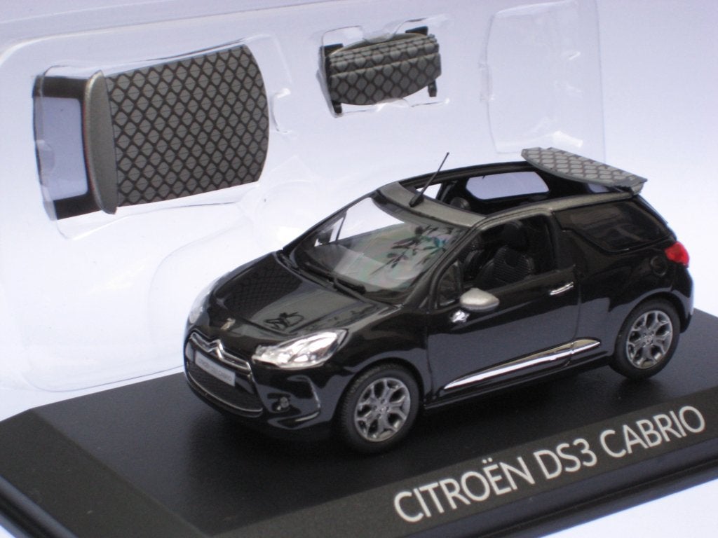 Citroen DS3 cabrio 2013 zwart Norev 1:43, Ophalen of Verzenden, Nieuw, Auto, Norev
