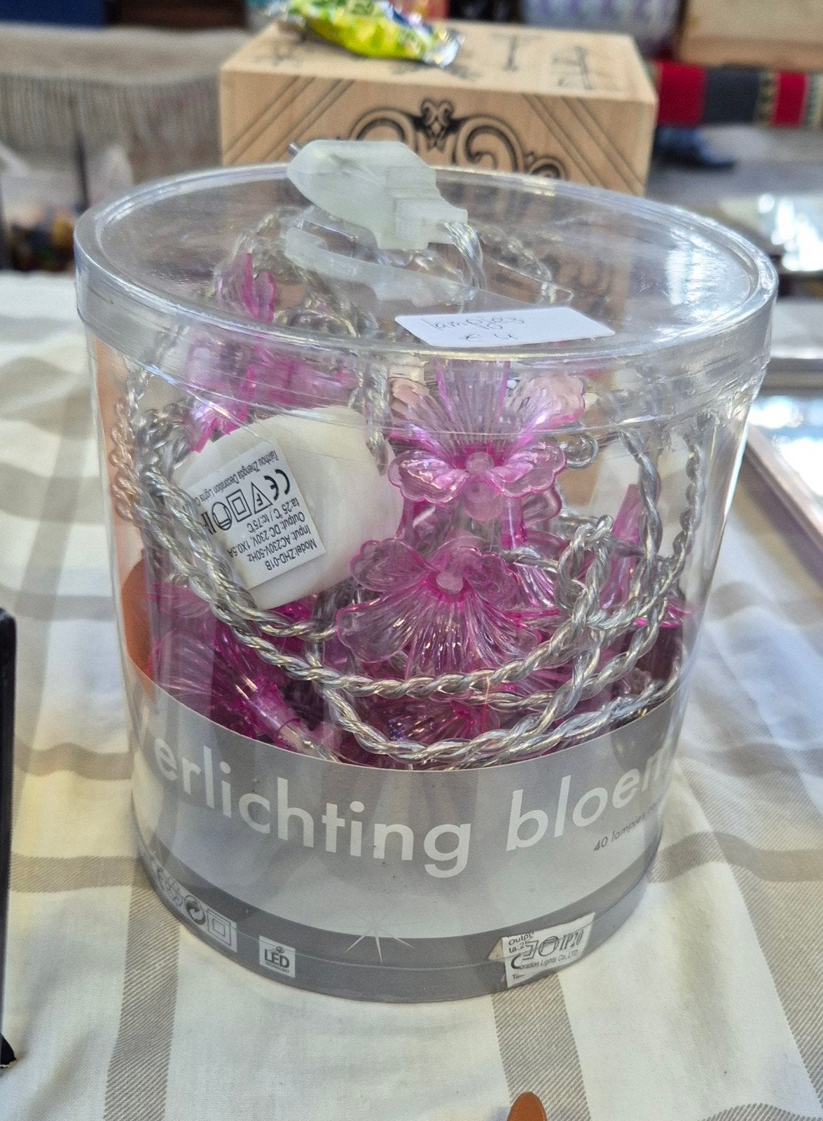 Roze bloemen lichtslang - ongebruikt, Ophalen of Verzenden, Nieuw, Kunststof, Netvoeding