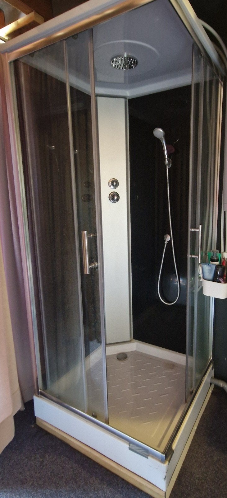 Douchecabine Saniclear 90x90 evt met Boiler, Ophalen, Zo goed als nieuw, Douche