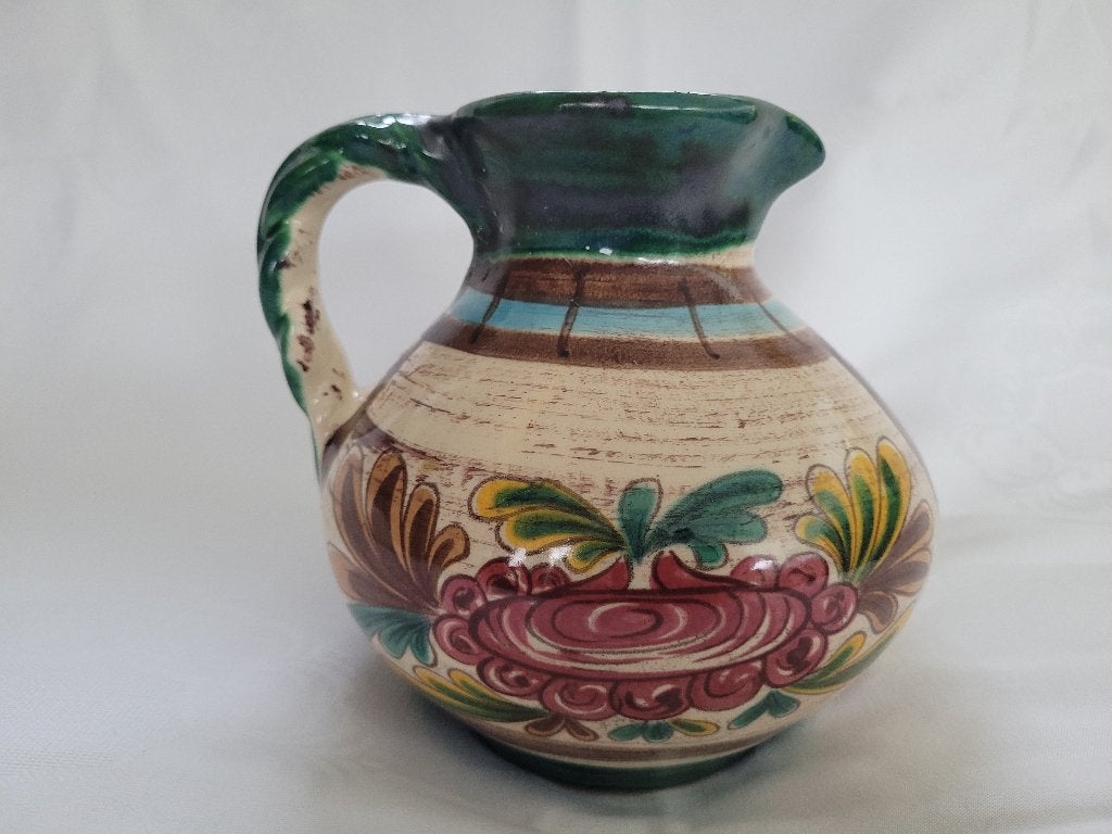 West Germany Jasba oorvaas H 15 cm. met bloemafbeelding, Ophalen of Verzenden