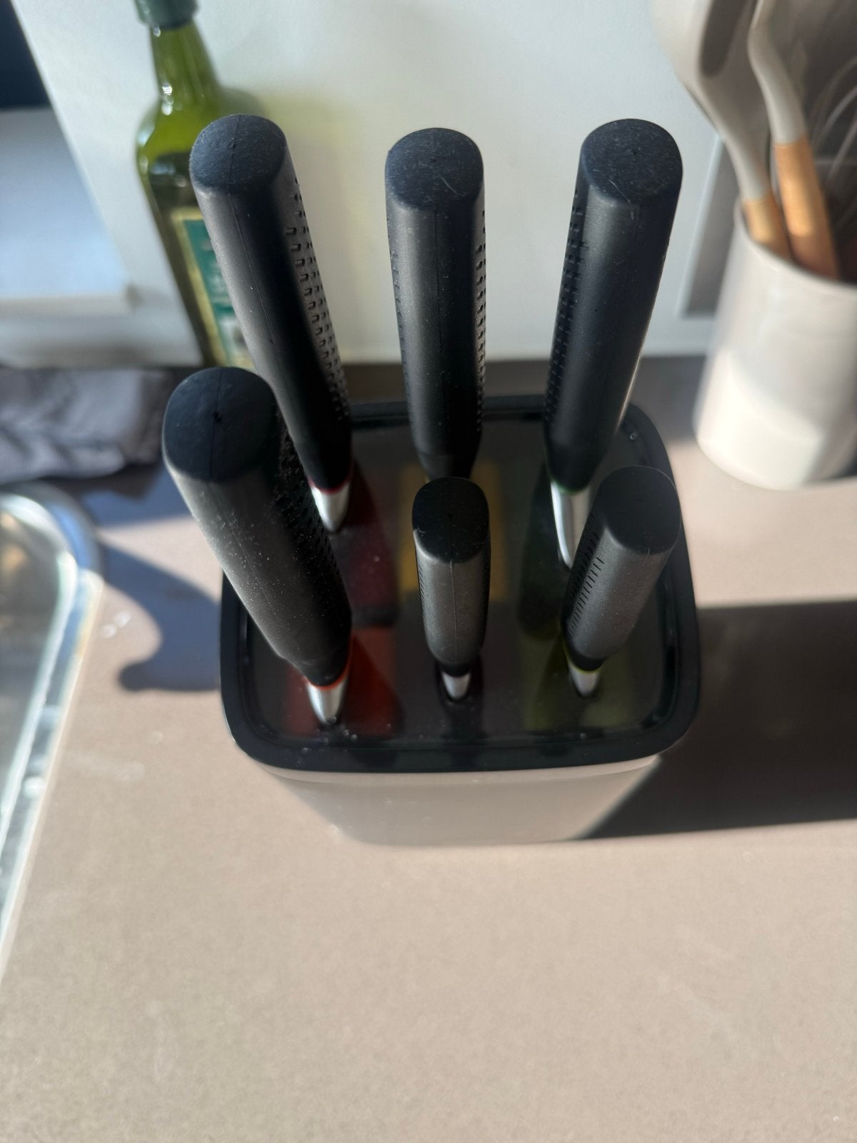 Joseph Joseph Elevate Messenset met Blok - 6-delig, Gebruikt, Bestekset, Ophalen of Verzenden, Rvs of Chroom