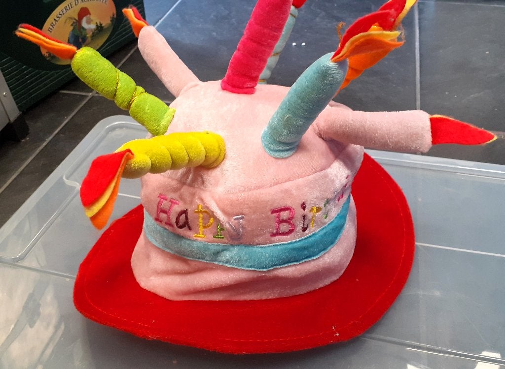 Feesthoed Happy Birthday, Ophalen of Verzenden, Versiering, Verjaardag
