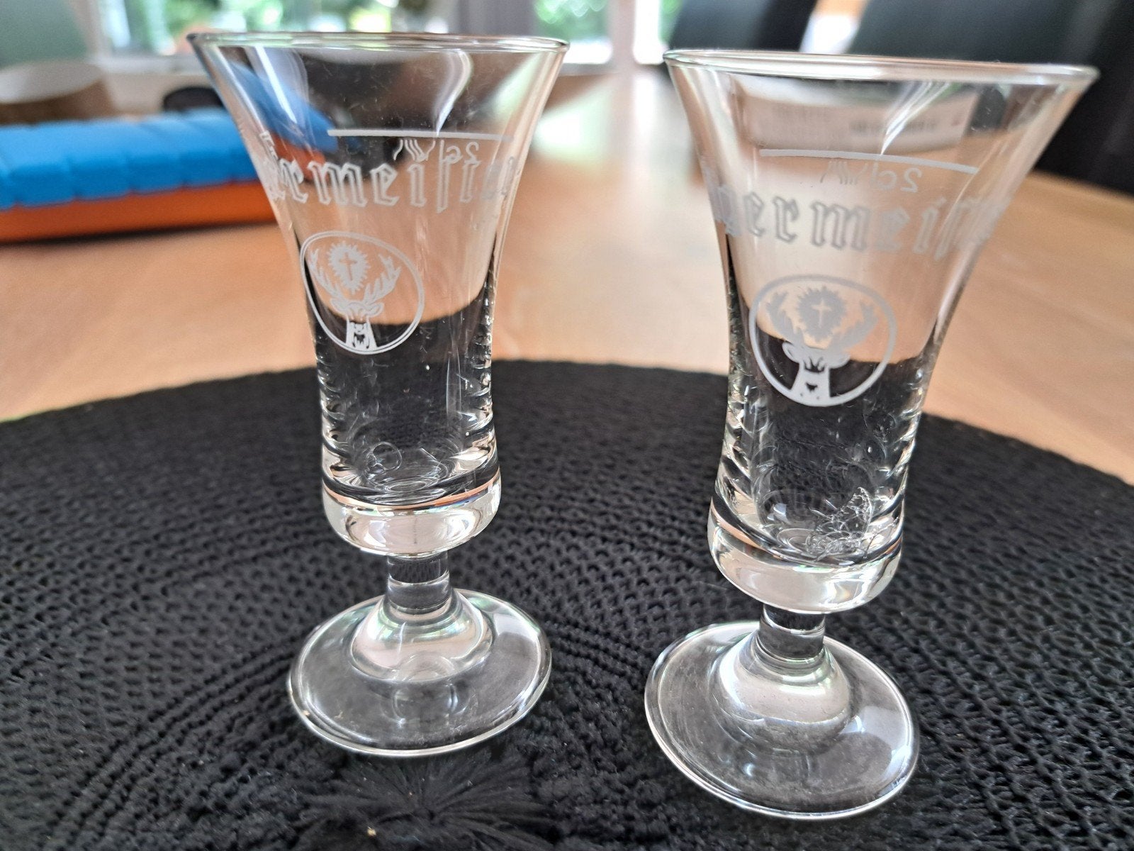 Set van 2 Jägermeister borrelglaasjes, Antiek en Kunst, Ophalen of Verzenden