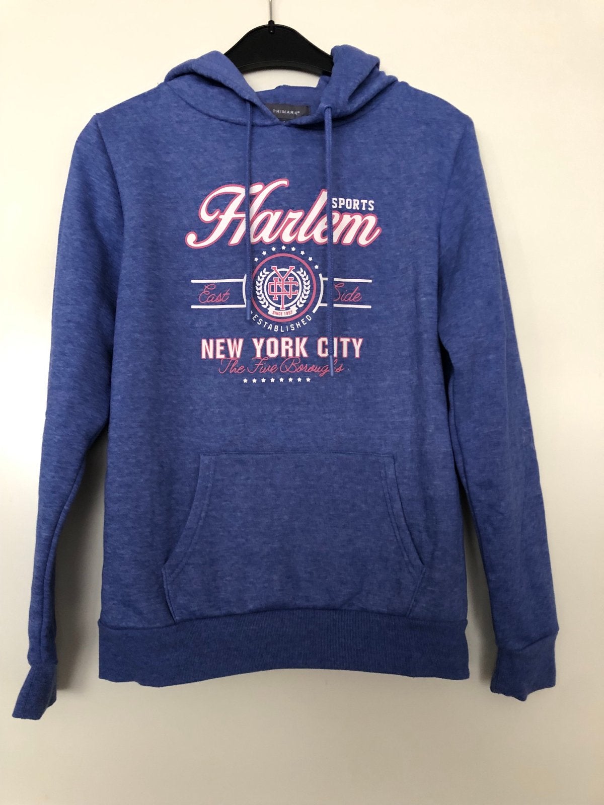 Nieuwe warme hoodie met 'Harlem New York City' print, Kleding | Dames, Ophalen of Verzenden, Nieuw, Maat 38/40 (M), Blauw