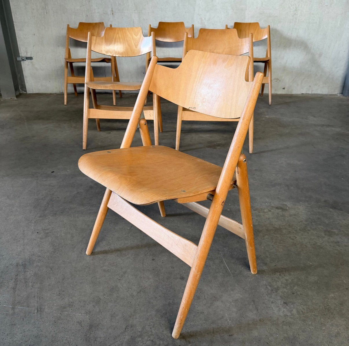 Klapstoelen SE18 Egon Eiermann 1952, design stoelen, stoel, Ophalen, Gebruikt