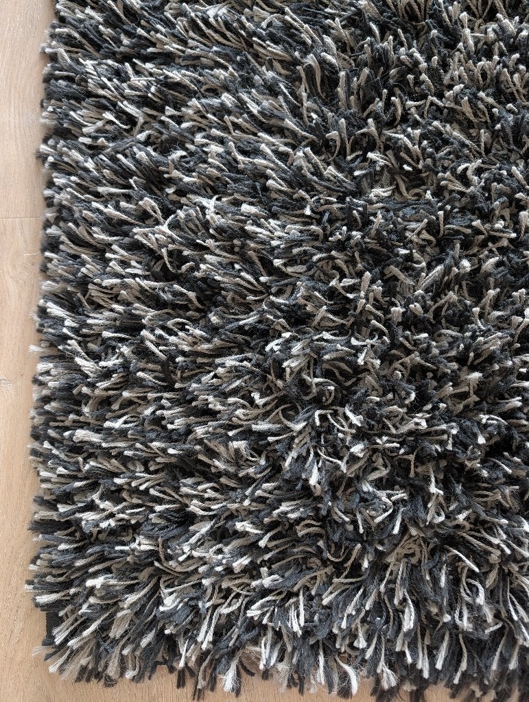 Luxe Gemêleerd Vloerkleed 242x160cm | Hoogpolig, 200 cm of meer, Grijs, Ophalen of Verzenden, Zo goed als nieuw