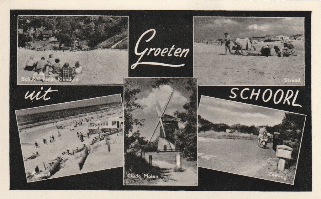 SCHOORL Klimduin Strand Molen Zeeweg Groeten, Verzenden, 1960 tot 1980, Gelopen, Noord-Holland