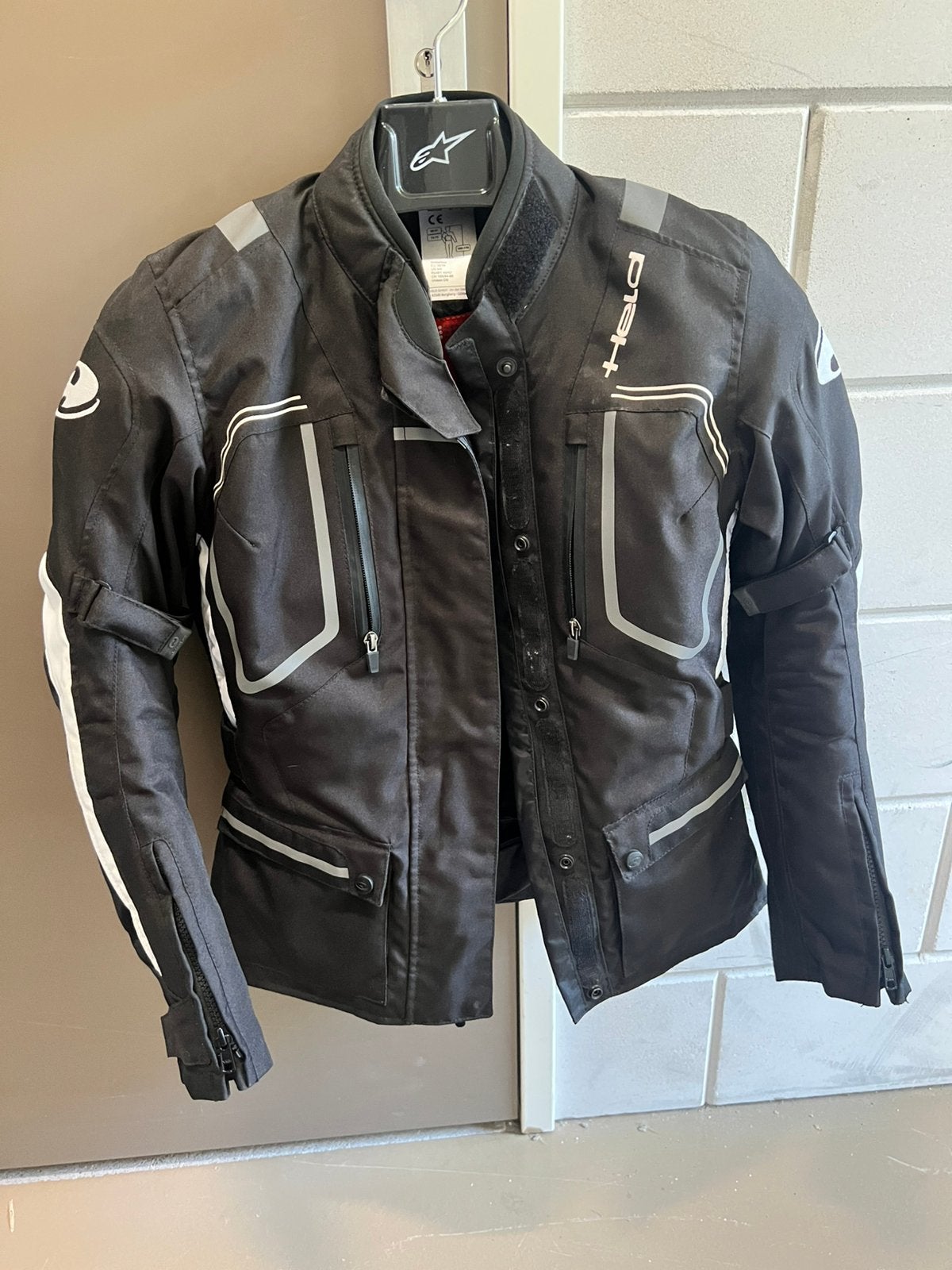 Motorjas vrouwen dames rugbescherming, held maat 36/38, Ophalen of Verzenden, Tweedehands, Dames, Jas | textiel