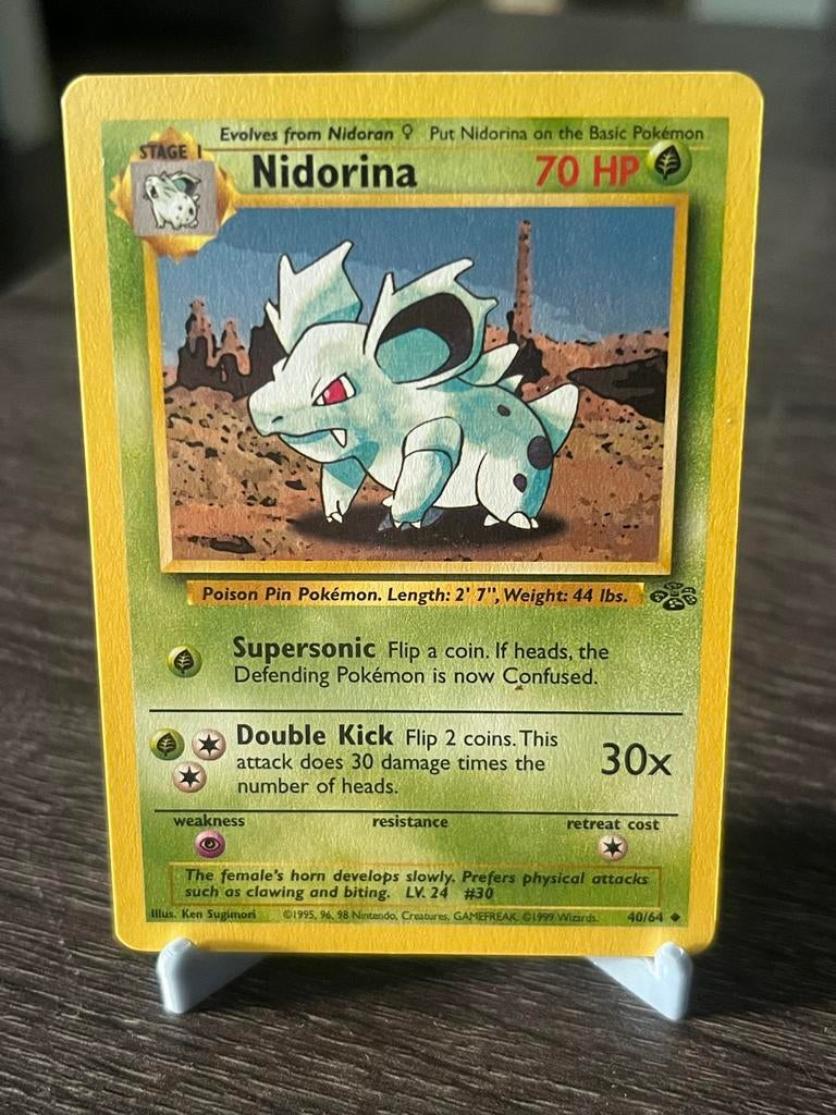 Nidorina (40/64) - Jungle  - EX/Good, Ophalen of Verzenden, Gebruikt, Losse kaart