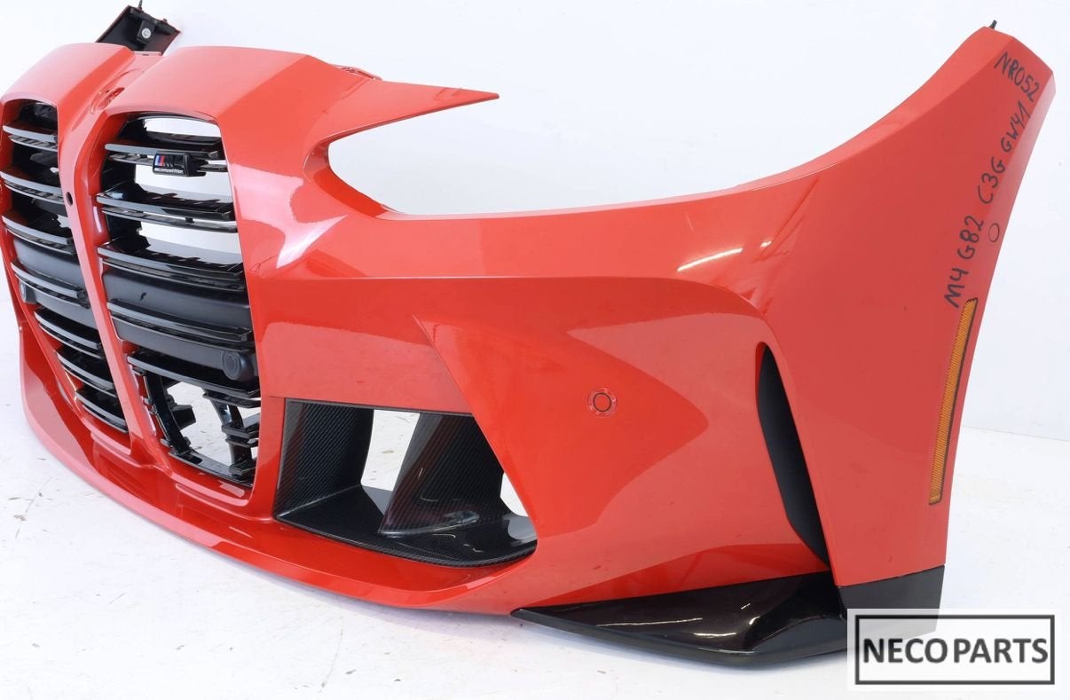 BMW M4 G82 VOORBUMPER C3G ORIGINEEL ALLES LEVEBRAAR!!!, Gebruikt, -, Ophalen of Verzenden, Achter