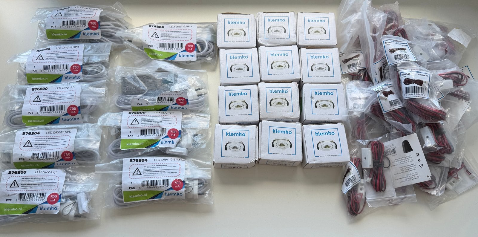 Klemko LED-spots, drivers en kabels - Nieuw, Wit, Overige merken, Waterbestendig, Nieuw