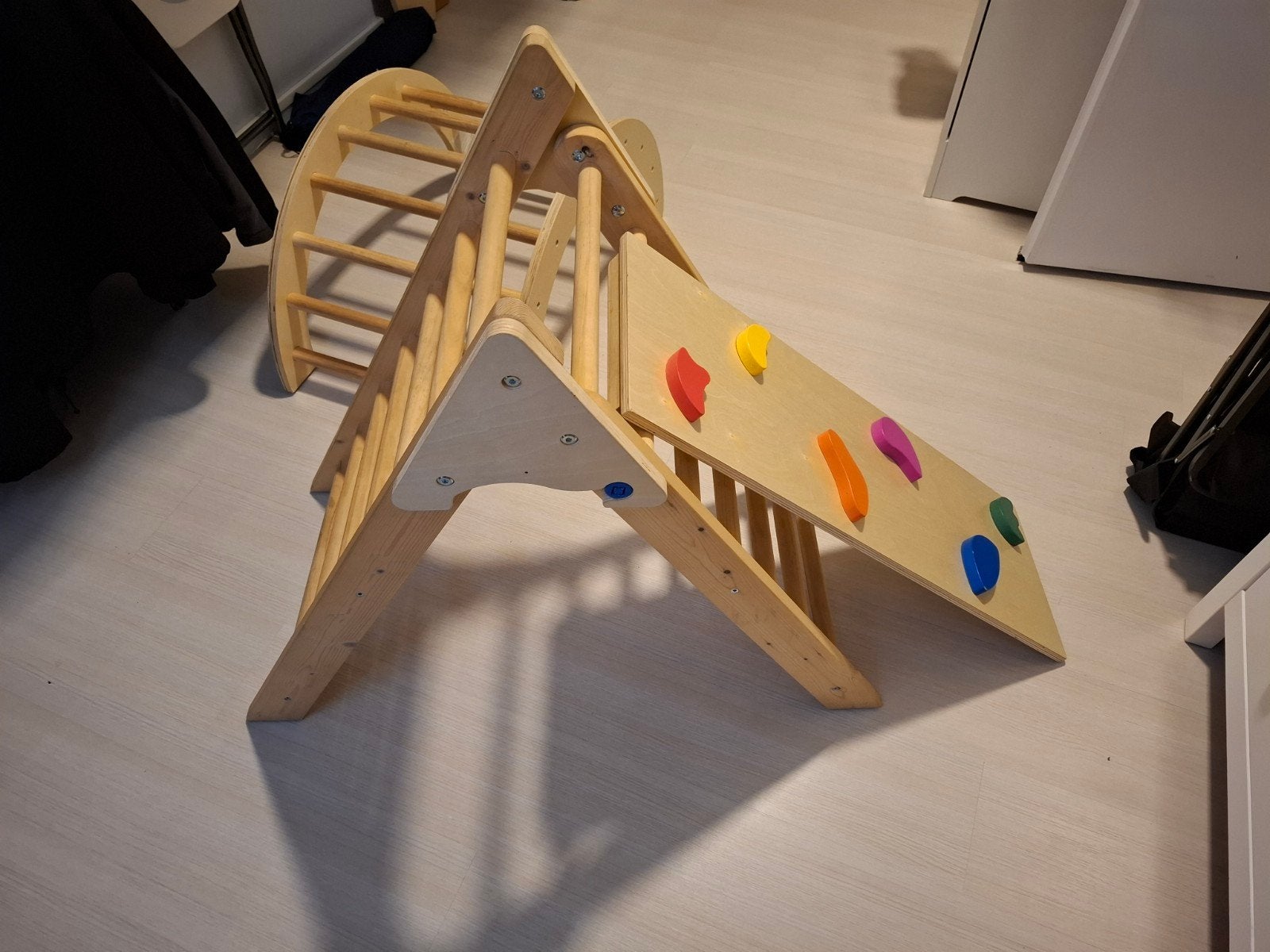 Pikler Driehoek met Klimwand en Klimboog, Ophalen, Zo goed als nieuw, Klimwand