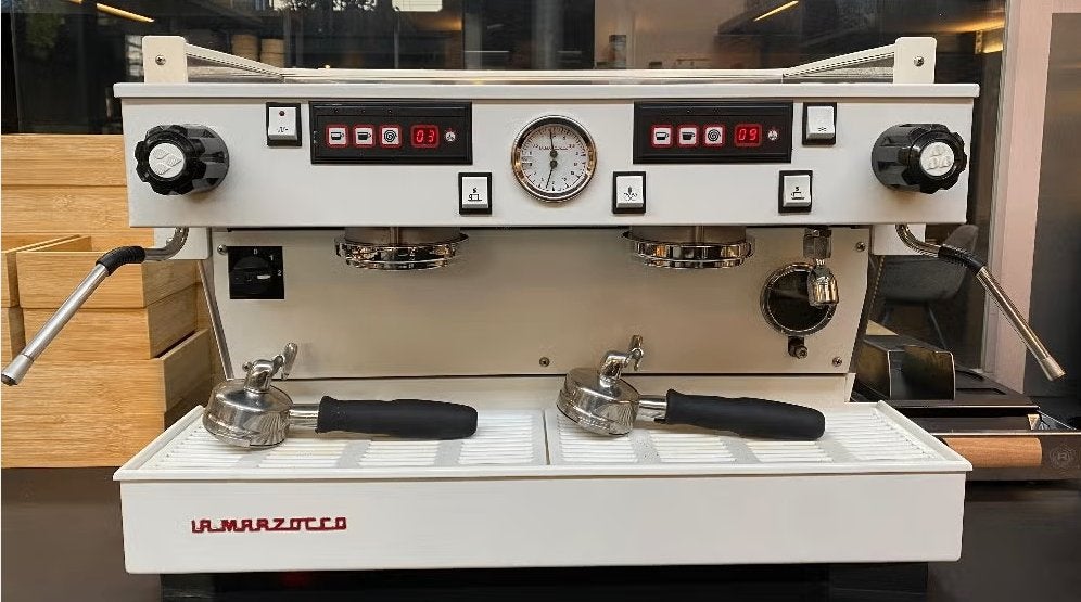 Koffietoestel - La Marzocoo Linea Classic - 2 groeps - Wit, Witgoed en Apparatuur, Gebruikt, Koffiemachine, 2 tot 4 kopjes, Gemalen koffie