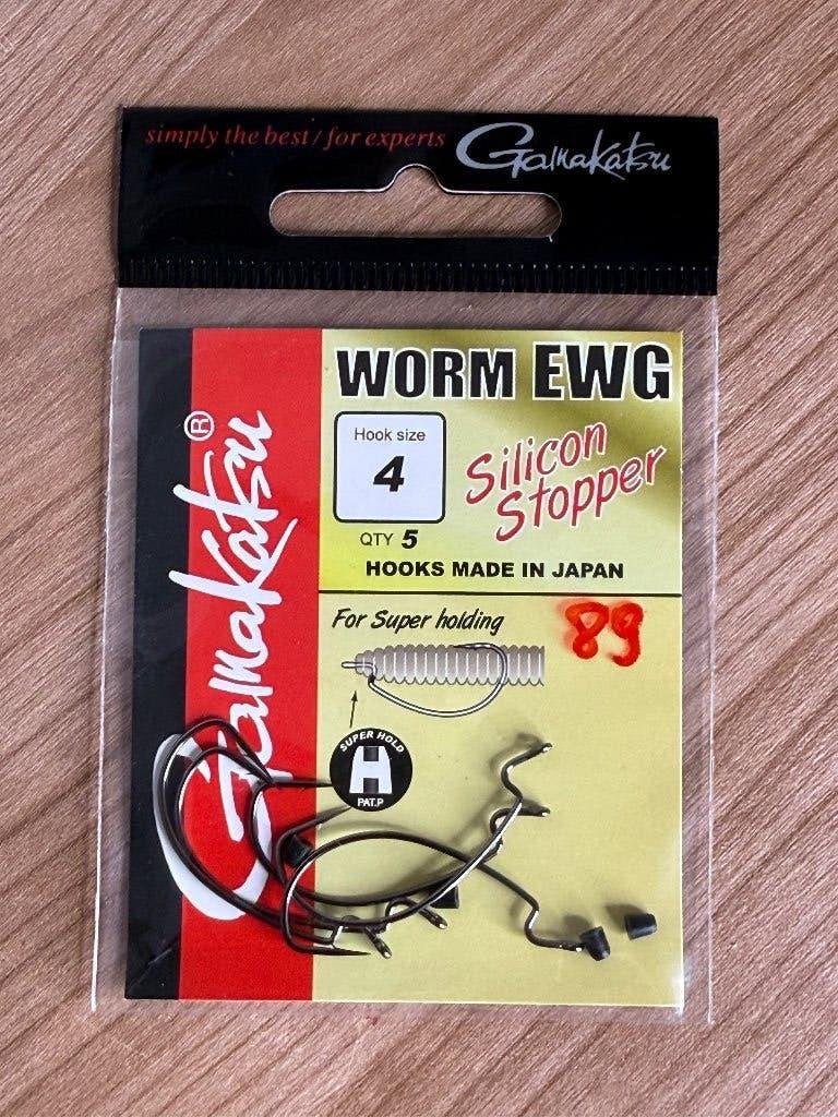 Gamakatsu Worm EWG Silicon Stopper haken maat 4 – 5 stuks, Haak, Eu, Eu, Nieuw