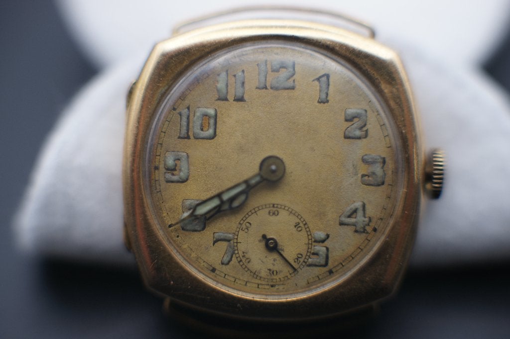 Antiek Zwitsers 14 karaat gouden horloge – AS 153 – ca. 1920, Overige merken, 1900 tot 1930, Polshorloge, Ophalen of Verzenden