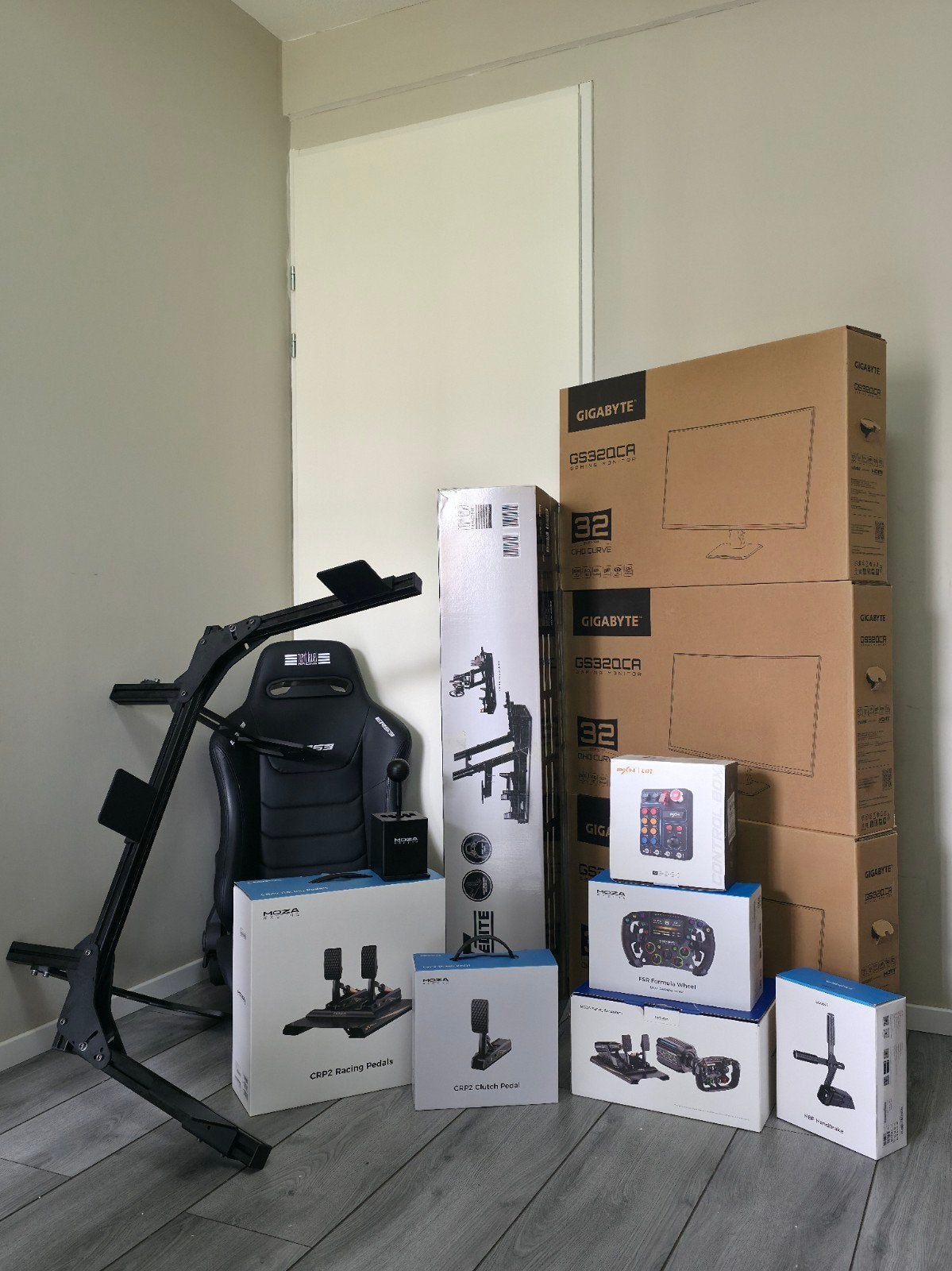 High-End Sim Racing Rig Compleet | Moza R25 Ultra, Ophalen, 1 speler, Racen en Vliegen, Zo goed als nieuw