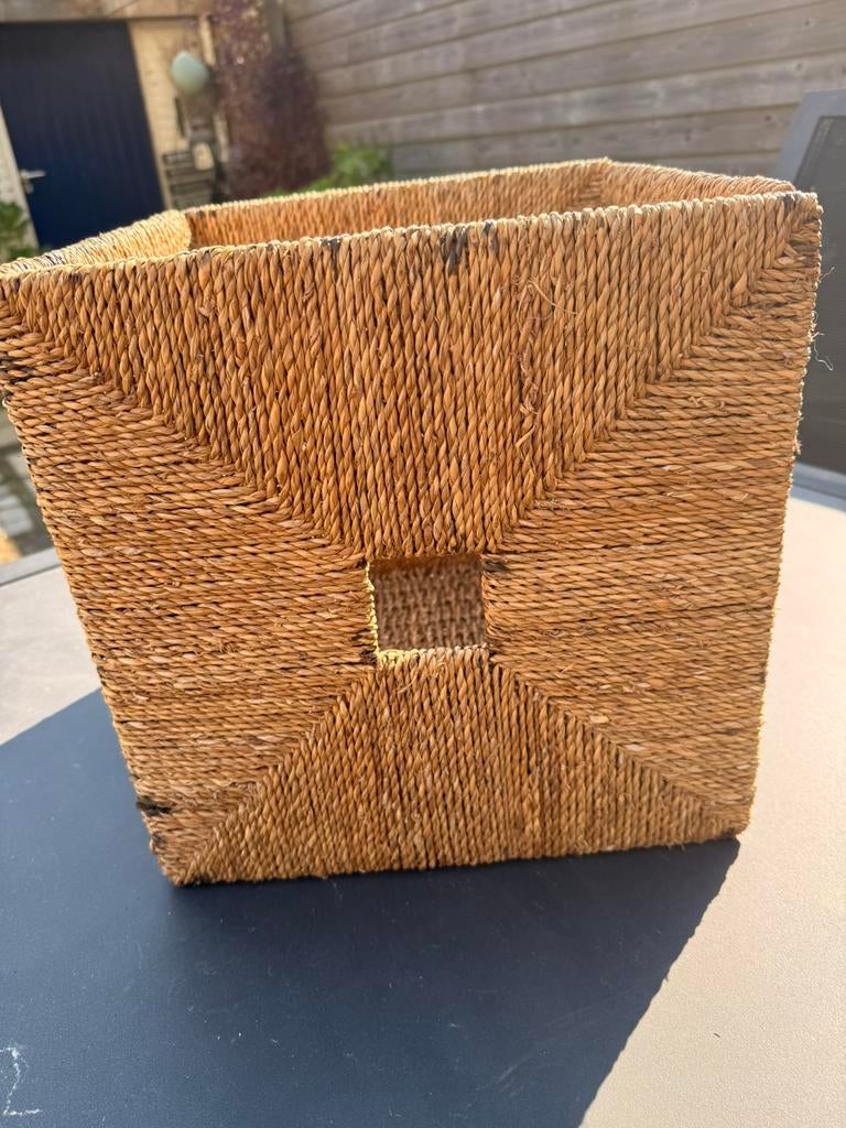 Knipsa ikea mand, Ophalen, Gebruikt, Rond, Riet