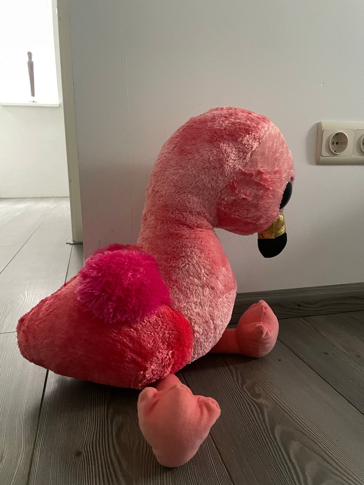 Roze Flamingo Knuffel van Ty - Zo goed als nieuw, Ophalen, Overige typen, Middelgroot (20 tot 80 cm), Roze