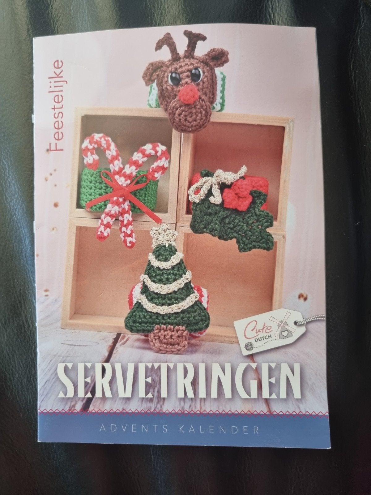 Feestelijke Servetringen Haken - Adventskalender Patroonboek, Verzenden, Haken, Patroon of Boek