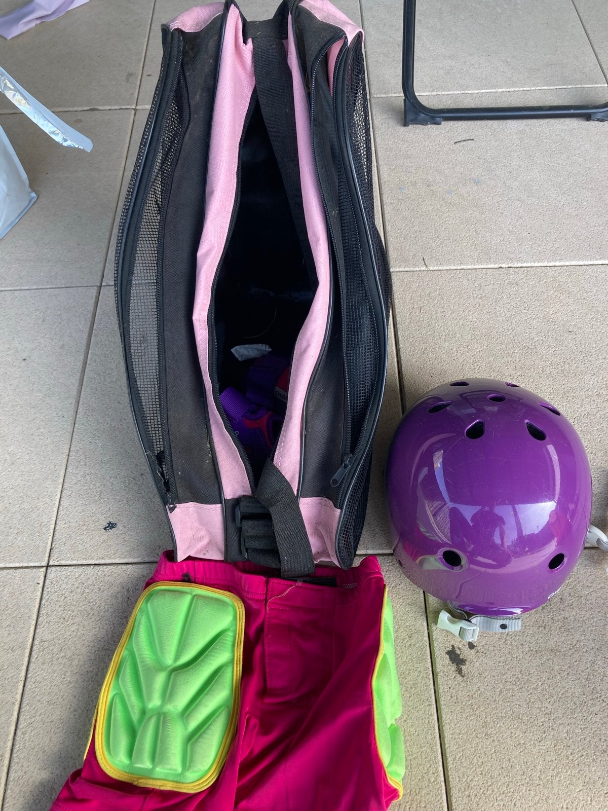 Skeeler/Skateboard Beschermset: Helm, Broek, Tas, Ophalen of Verzenden, Gebruikt
