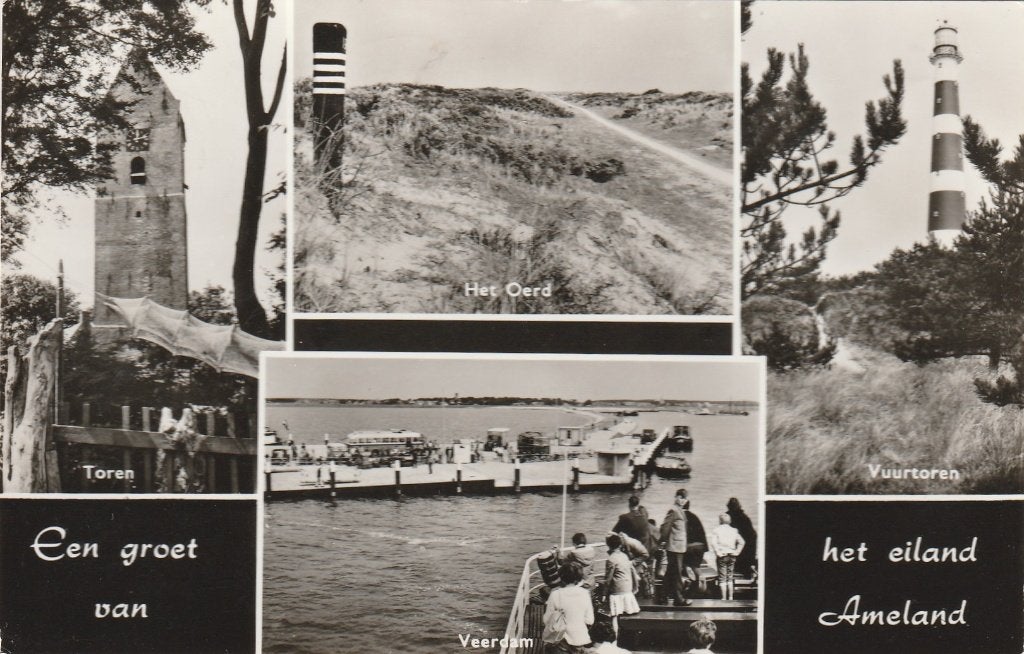 groet van ameland, Ophalen of Verzenden, 1940 tot 1960, Waddeneilanden