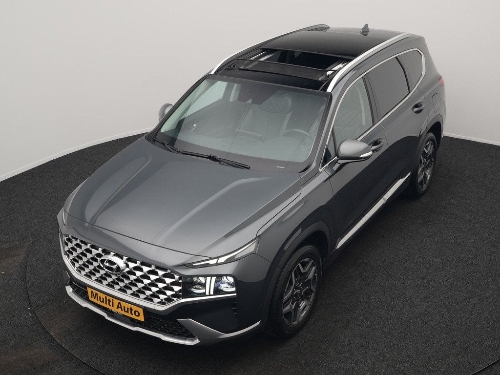 Hyundai Santa Fe 1.6 T-GDI Comfort Smart Sky PHEV 266pk Deal, Auto's, Hyundai, 1350 kg, Santa Fe, Gebruikt, Zwart