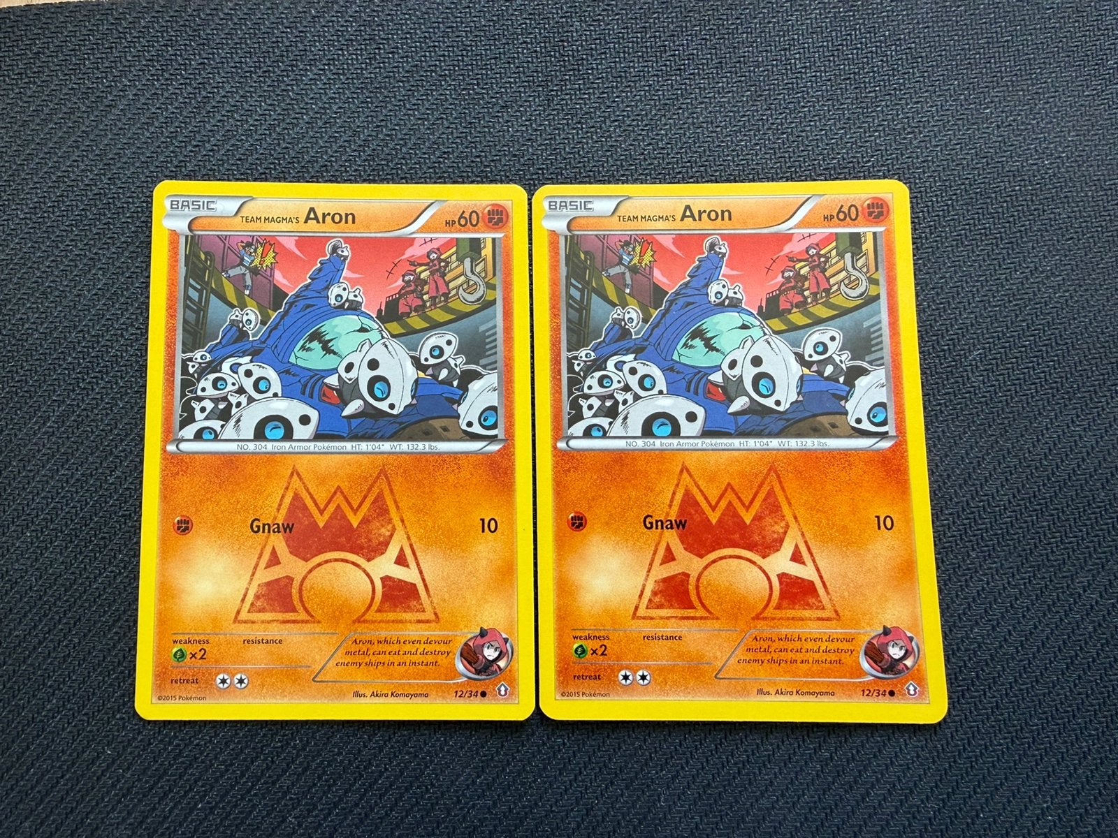 Team Magma’s Aron 12/34 Double Crisis Pokemon, Ophalen, Nieuw, Losse kaart