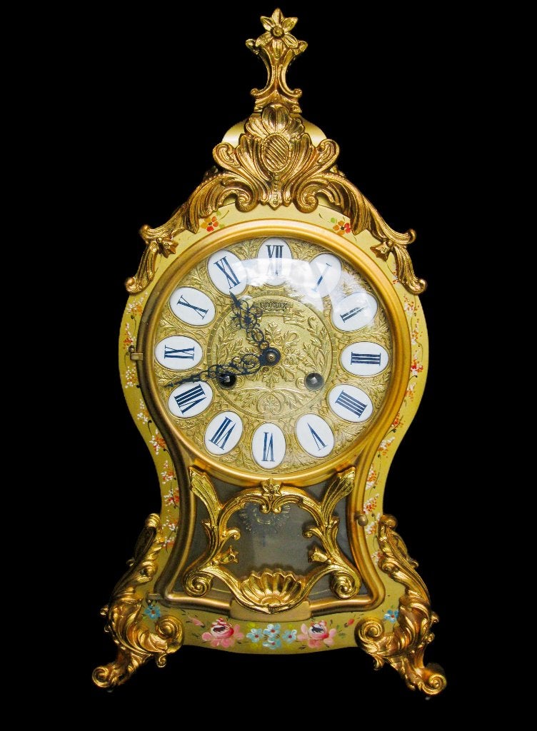 48 cm goudvergulde pendule (boulle), Antiek en Kunst, Ophalen