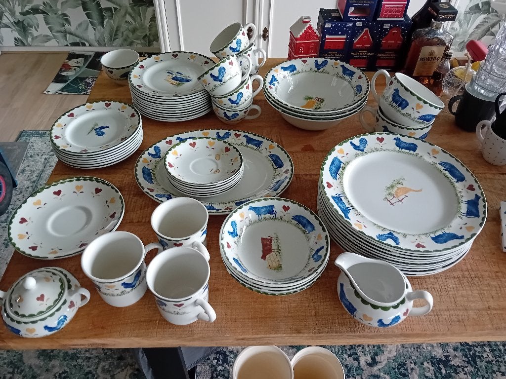 farm servies in prima staat, Ophalen of Verzenden, Zo goed als nieuw, Aardewerk, Overige stijlen