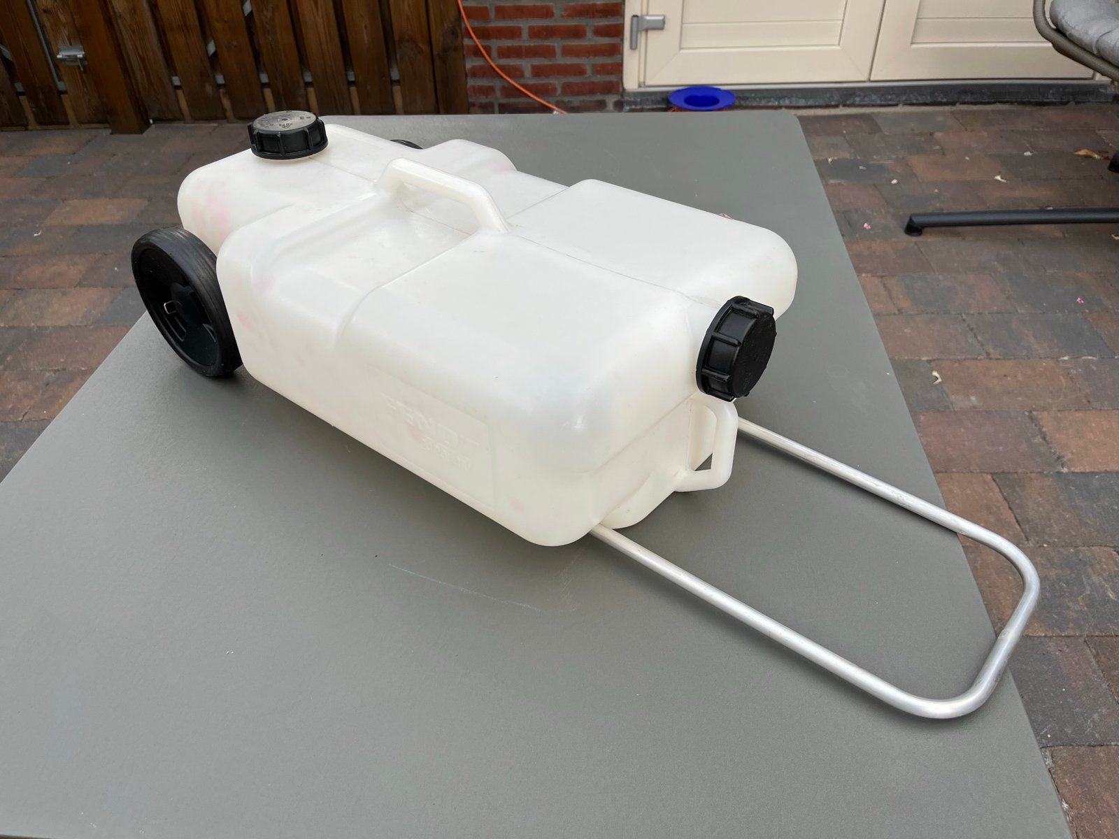 Verrijdbare Fendt watertank/afvalwatertank 25L, Caravans en Kamperen, Ophalen of Verzenden, Gebruikt