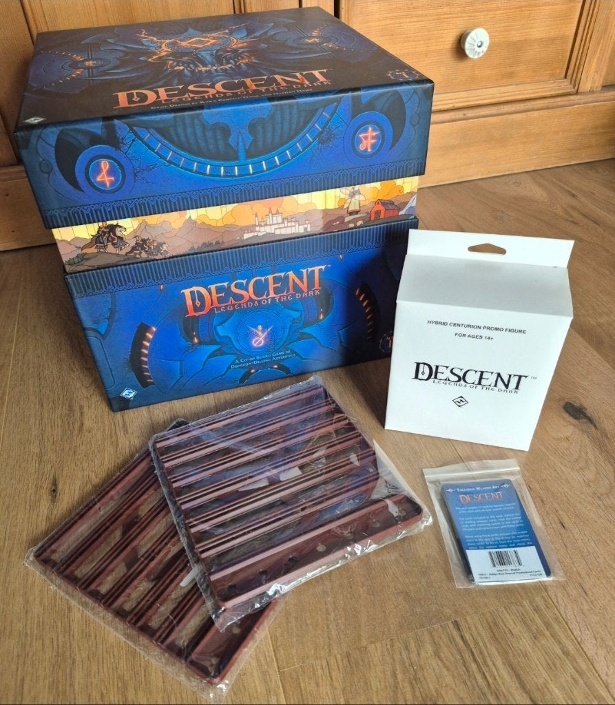 Descent: Legends of the Dark + Promo Figuur en kaarten, Hobby en Vrije tijd, Een of twee spelers, Ophalen, Zo goed als nieuw, Fantasy Flight Games