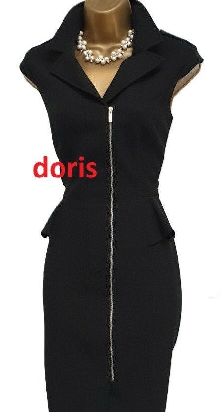 Karen Millen zip jurk maat 10/38 zwart nieuw, Maat 38/40 (M), Karen Millen, Zwart, Nieuw