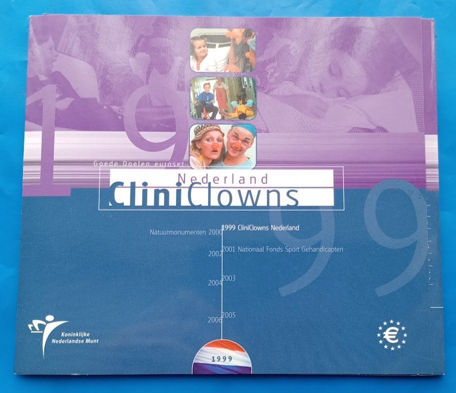 BU Goede Doelenset 1999 - CliniClowns, Verzenden, Koningin Beatrix, Euro's, Setje