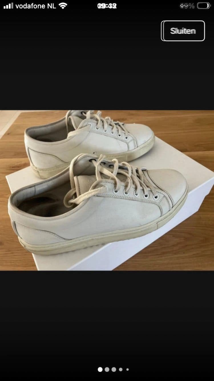 ETQ sneakers leer - maat 40, Ophalen of Verzenden, Zo goed als nieuw, Wit