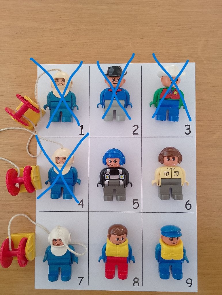 LEGO DUPLO poppetjes blad A, Ophalen of Verzenden, Gebruikt, Losse stenen, Duplo