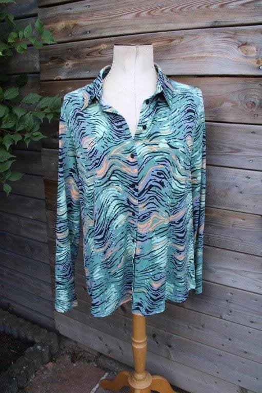Blouse groen/ grijs/ oranje Andcowoman mt 2XL Vaste prijs, Maat 46/48 (XL) of groter, Ophalen of Verzenden, Groen, Zo goed als nieuw