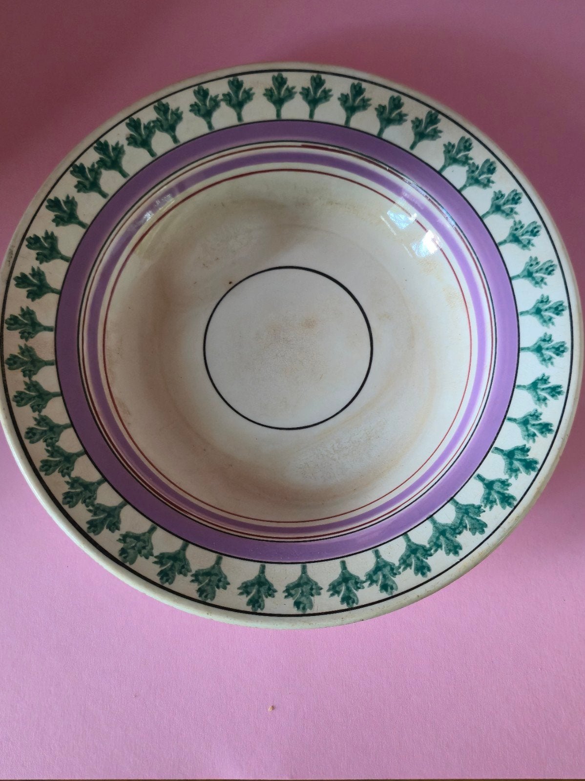 Antiek Boerenbont bord Societe Ceramique, 19e eeuw, 23cm, Ophalen of Verzenden
