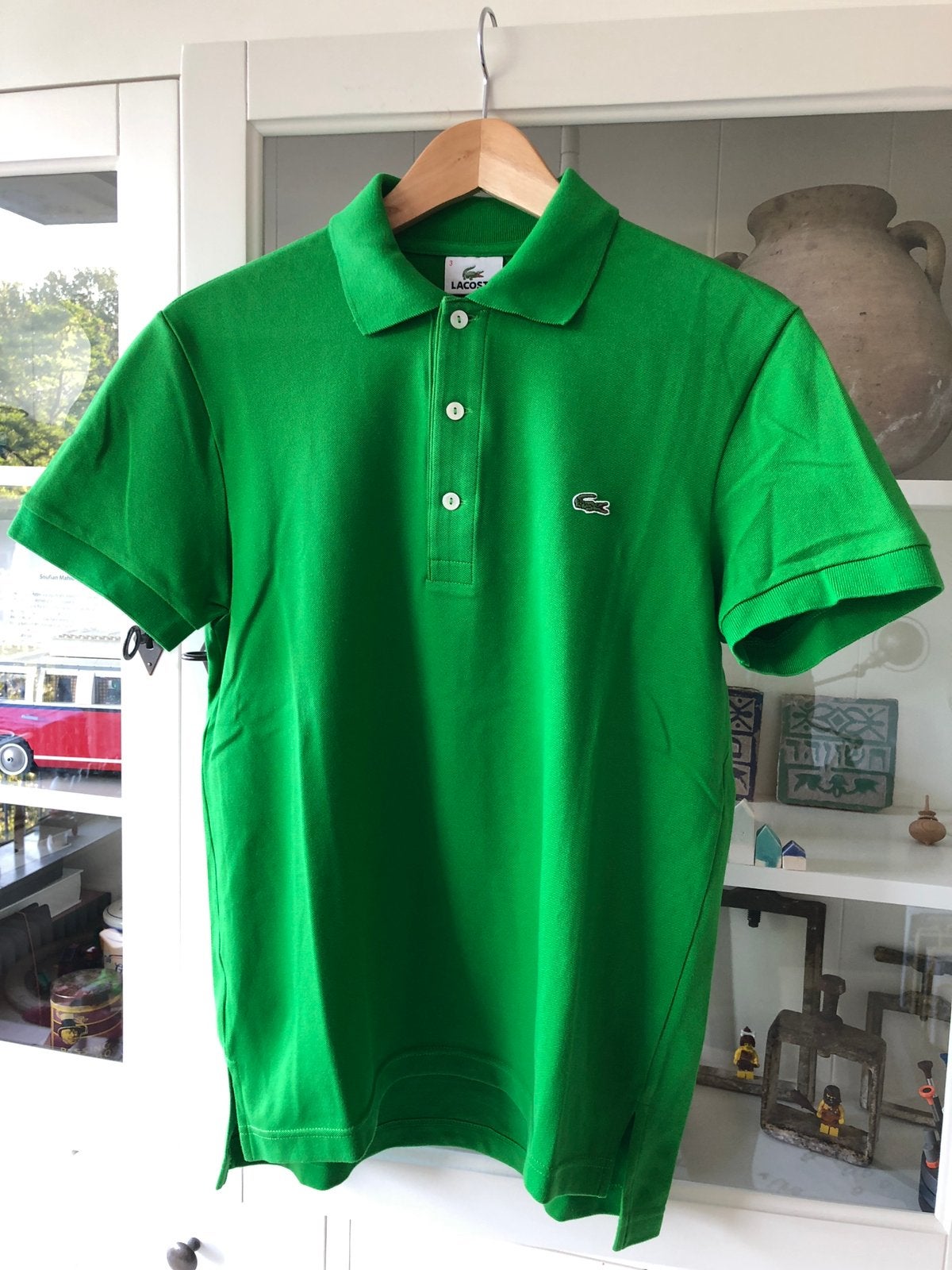 Nieuwstaat Lacoste Polo Shirt Groen Maat 3, Ophalen of Verzenden, Zo goed als nieuw, Maat 48/50 (M), Groen