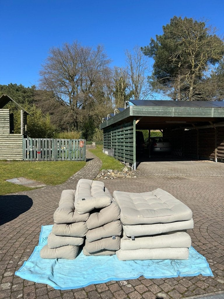 14 Palletkussens / Kussens / Hondenkussens / ... Grijs, Ophalen, Gebruikt, Overige materialen, Loungeset