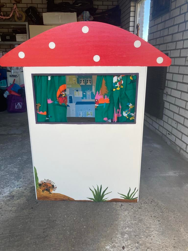 Uniek Paddenstoel Poppentheater voor Kinderen, Ophalen, Gebruikt, Jongen of Meisje