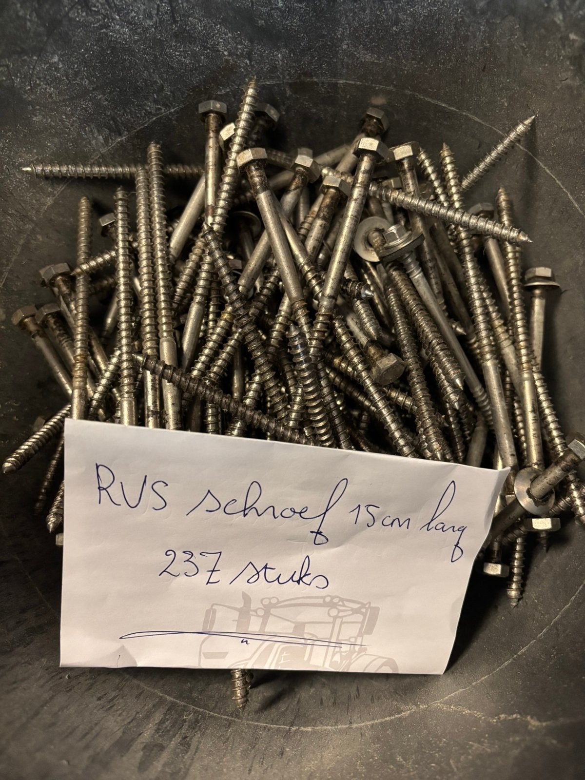 RVS golfplaatschroeven, Ophalen, Zo goed als nieuw, 100 tot 250 mm, Rvs