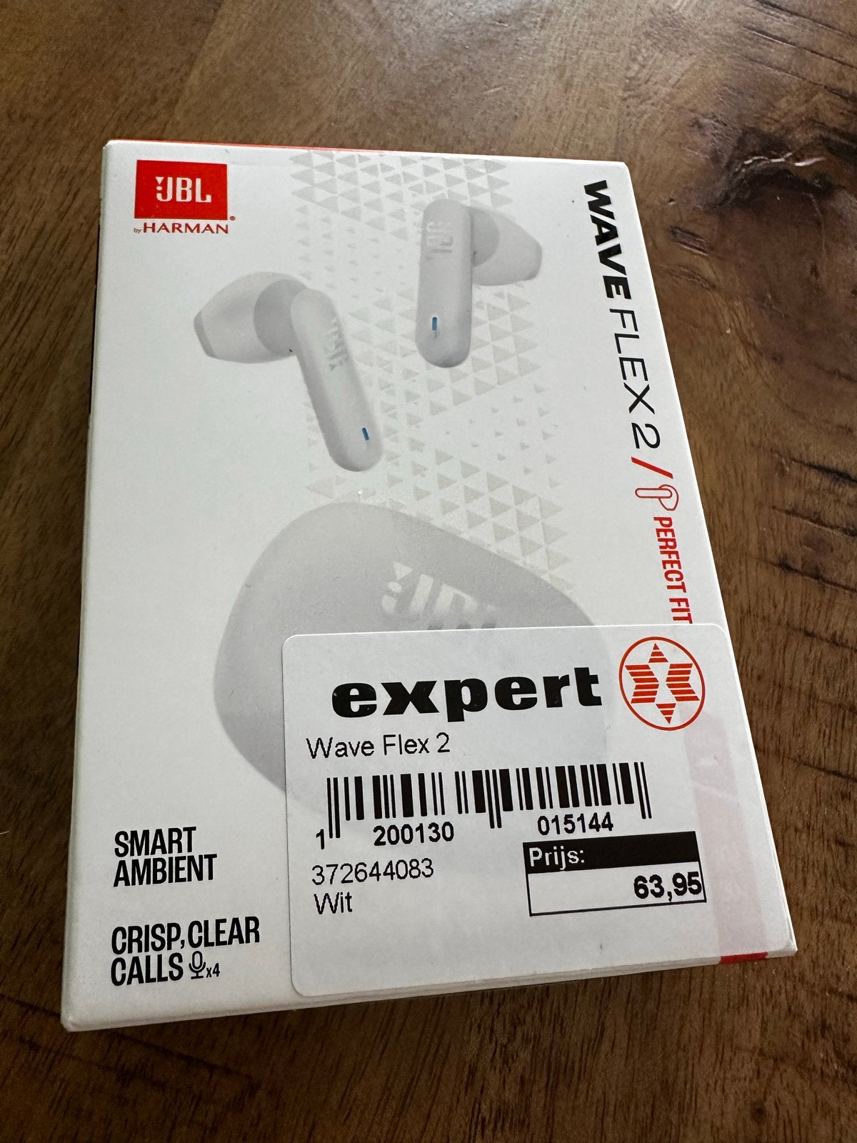 JBL Wave Flex 2 Draadloze oordopjes Wit, In-ear, JBL, Bluetooth, Ophalen of Verzenden