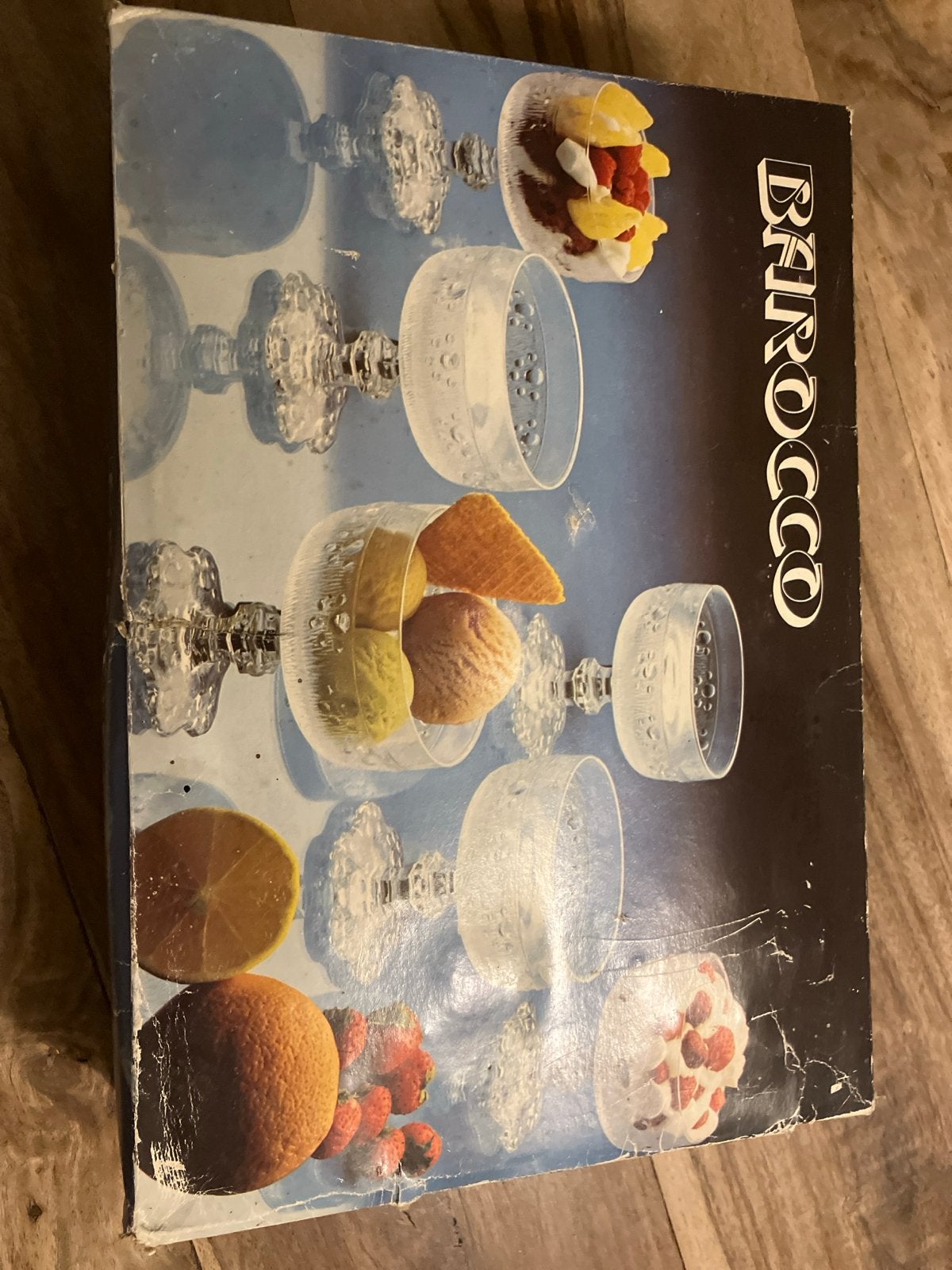 Barocco Dessertschalen Set van 6 - Vintage Glas, Ophalen, Overige merken, Vintage, Glas