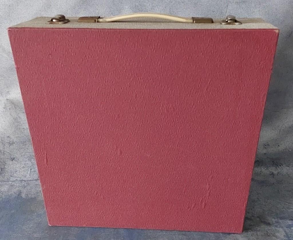 Oude platenkoffer voor 25 LP's [6003]  [VeovRe], Ophalen of Verzenden, Overige typen