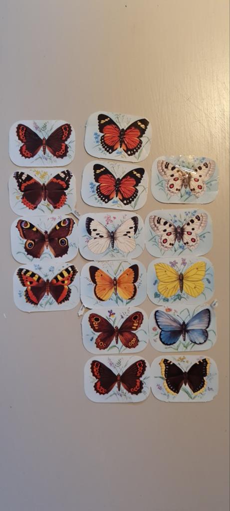 Poëzie plaatjes vlinders, Verzamelen, Stickers, Ophalen of Verzenden, Gebruikt
