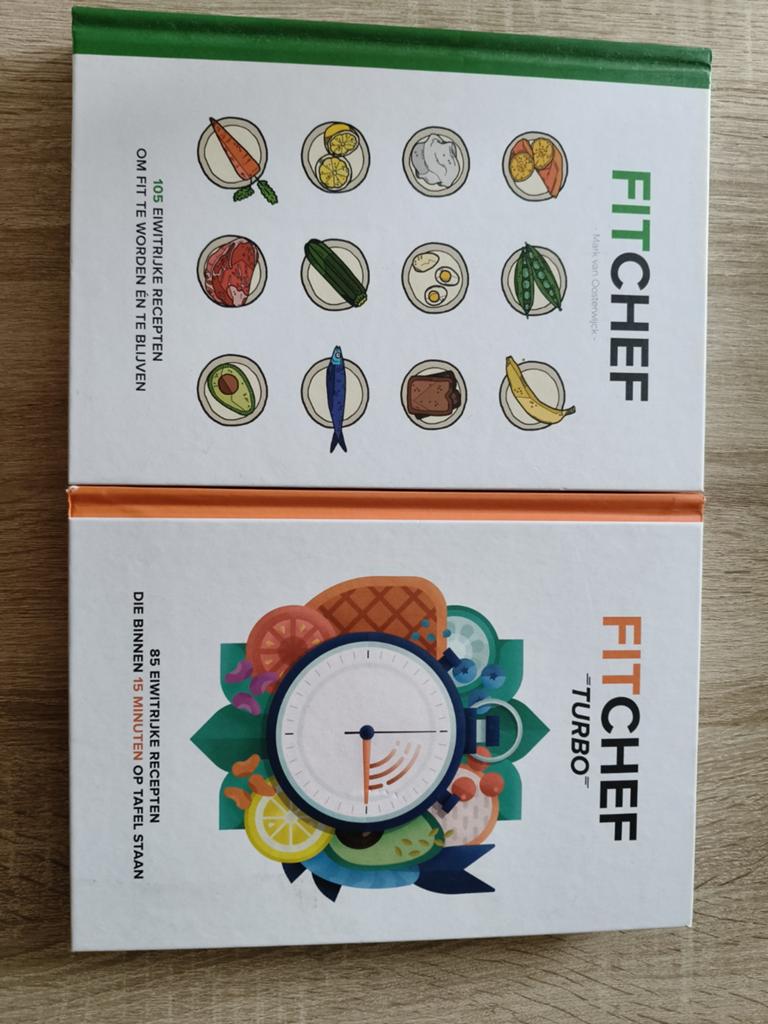 Fitchef & Fitchef Turbo Kookboeken - Gezonde Recepten, Ophalen of Verzenden, Zo goed als nieuw, Dieet en Voeding, M. van der Oest