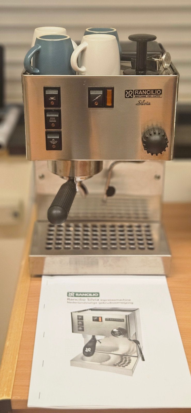 Rancilio Silvia Espressomachine - Zo goed als nieuw, Ophalen, Espresso apparaat, Gemalen koffie, Zo goed als nieuw