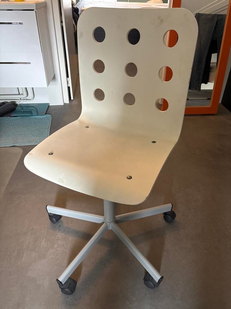 IKEA bureaustoel, Ophalen of Verzenden, Gebruikt, Wit, Bureaustoel